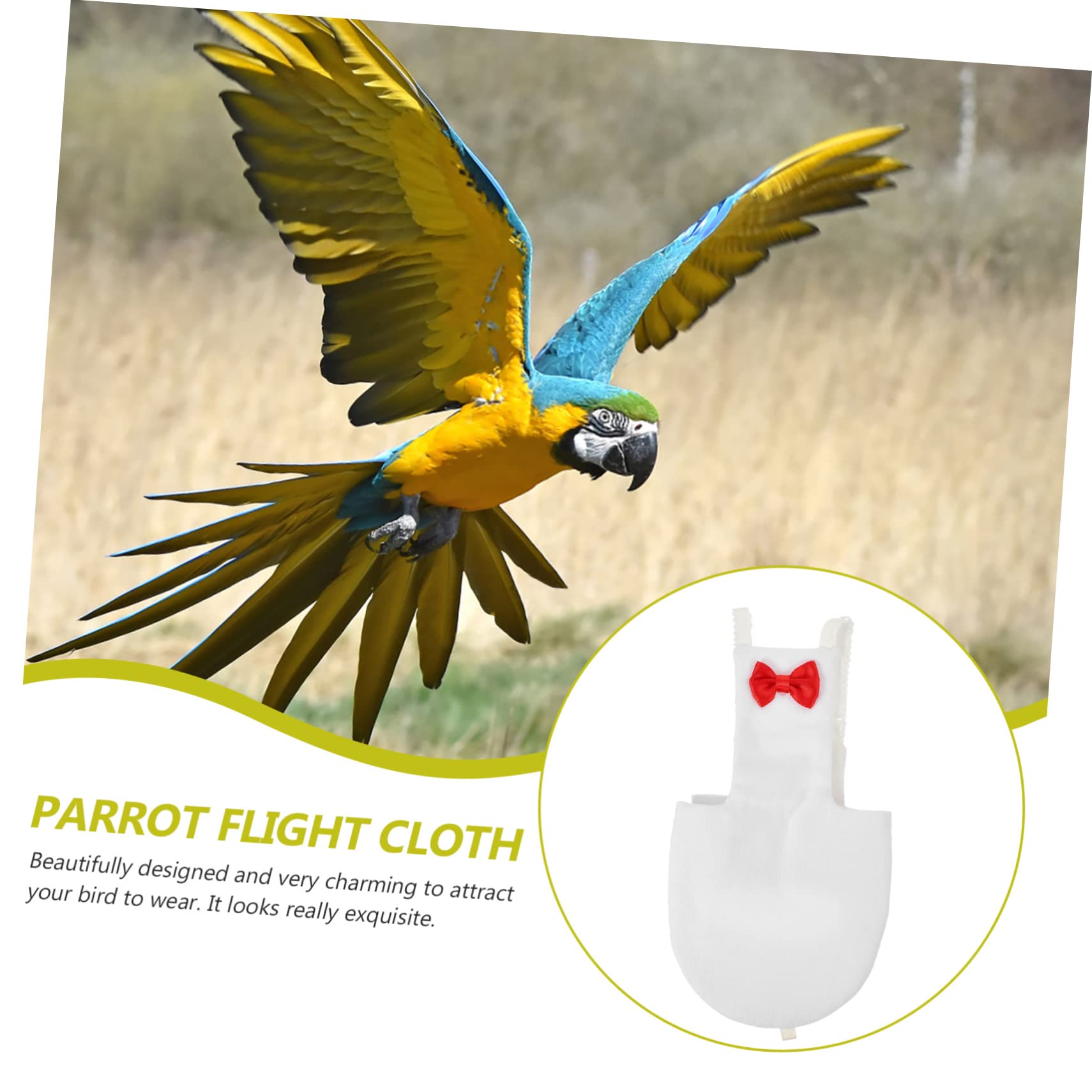 5pièces Vêtement pour Oiseaux Couverture Respirant avec Absorbante Costume De Vol pour Perroquets Et Petits Oiseaux Élégant avec Nœud