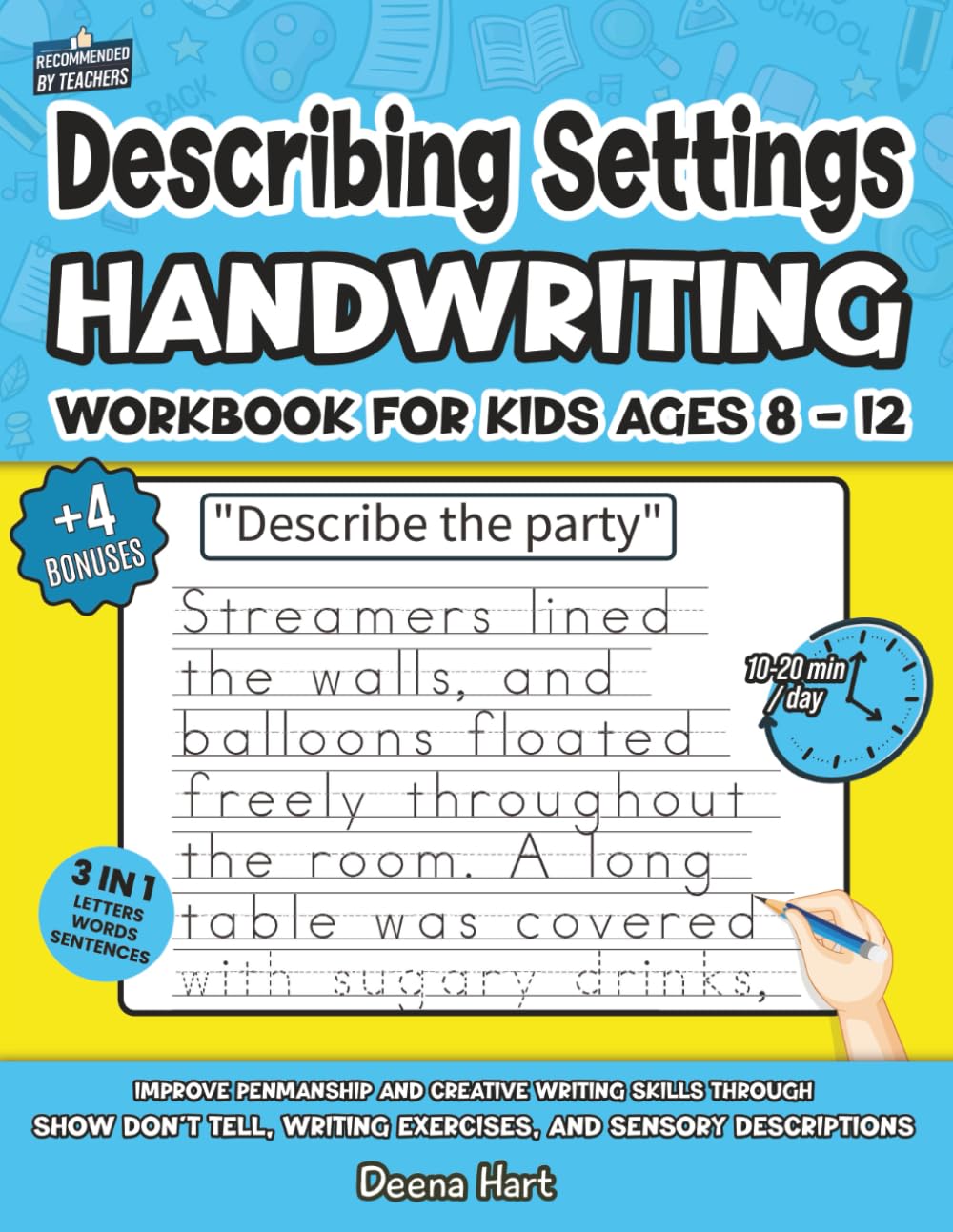 Describing Settings Handwriting Workbook for Kids Ages 8-12: Improve Penmanship and Creative Writing Skills Through Show Don’t Tell, Writing ... (Empowering Handwriting and Language Arts)