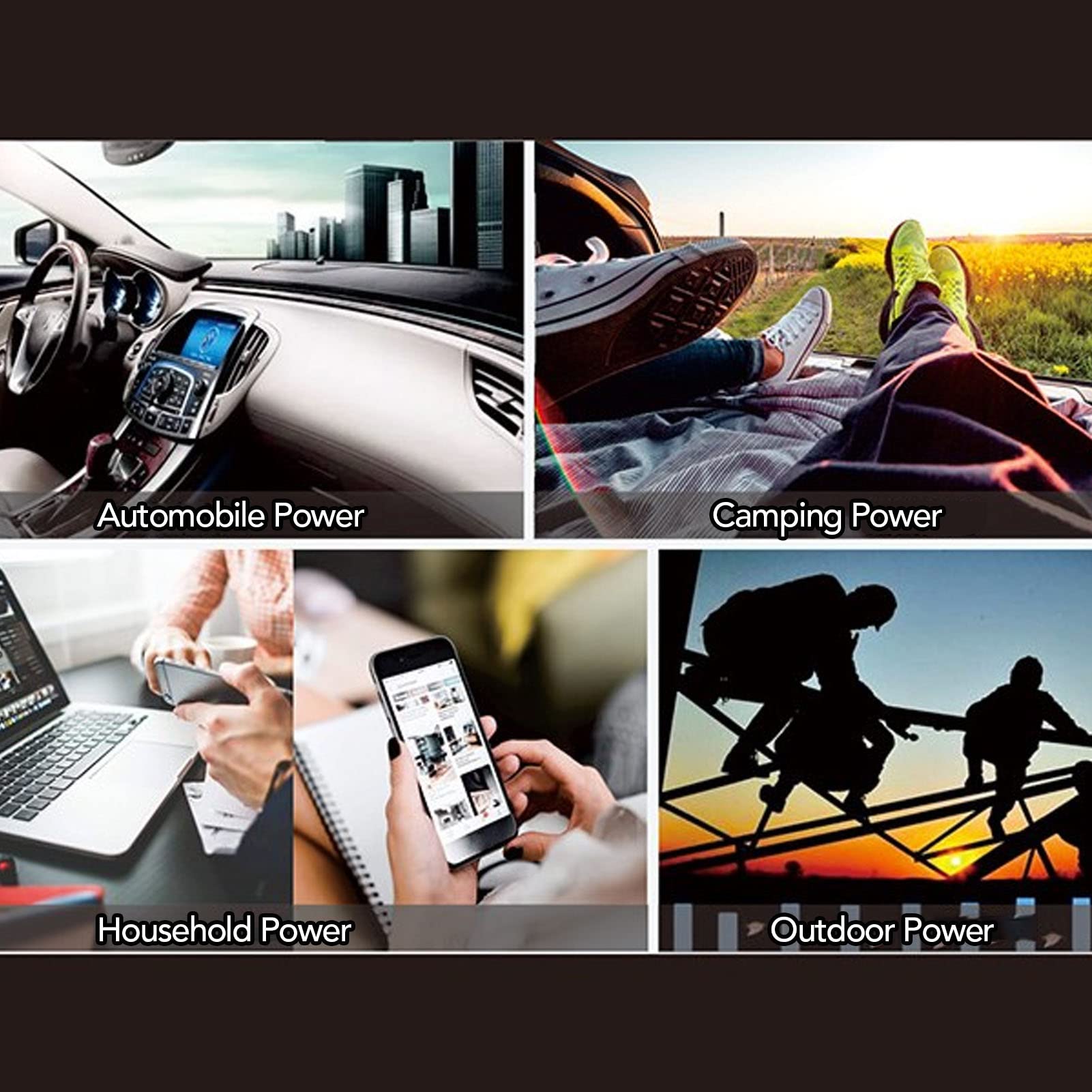 Inversor de Corriente de 500W DC12V a AC220V Inversor de Coche con 4 Puertos USB