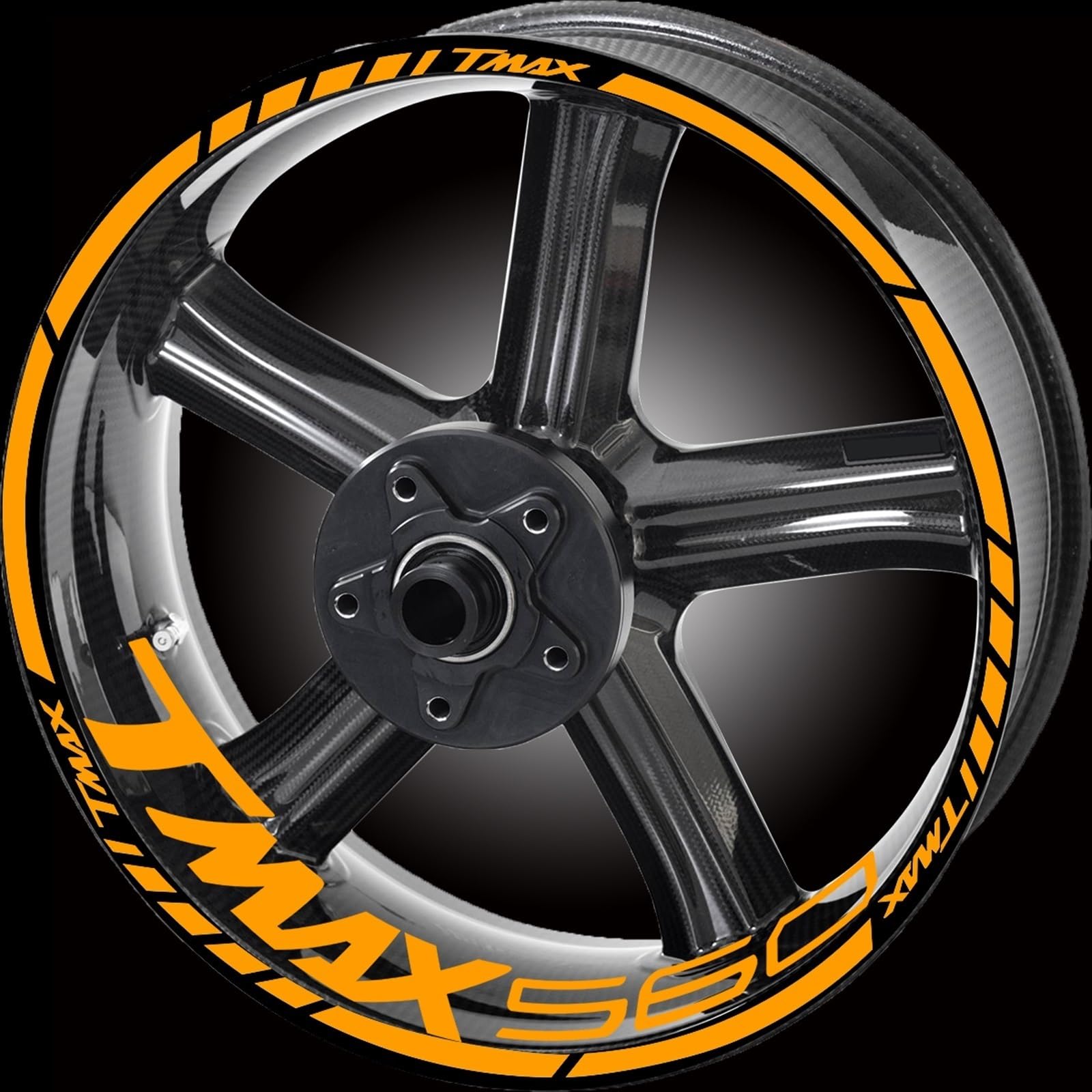 Reflective for Yamaha Tmax 530 500 560 Tmax530 Tmax500 Motorcycle Stickers Kit Wheel Rim Decals(Color6)