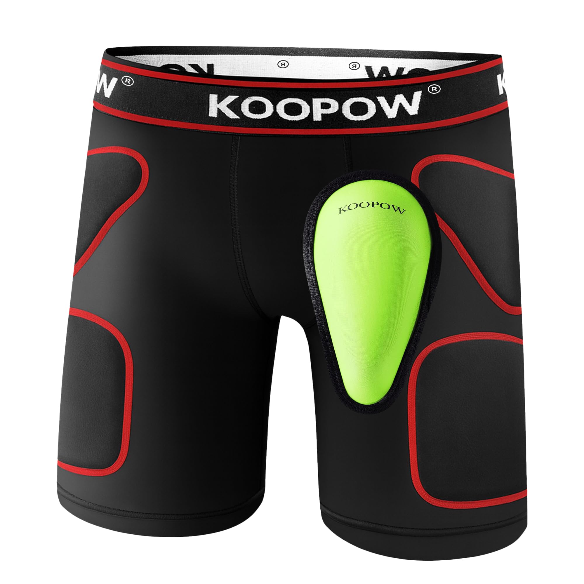 KOOPOW Pantalones cortos acolchados deslizantes para niños y jóvenes con copa atlética protectora suave para béisbol, fútbol, lacrosse