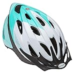 Schwinn Thrasher Bike Helmet for Adult Men Women Age 14+ with Suggested Fit 58-62cm, No Light Option, Lightweight with Adjustable Side and Chin Strap, Bike Accessories, Teal/White