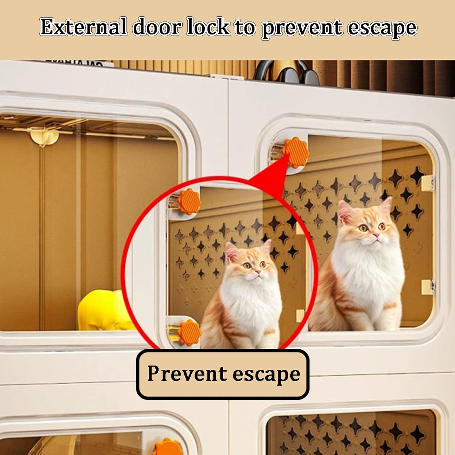 Cat Cage, Multi-layer luxury space Cat Playpen, Hollow design on both sides is not stuffy, Transparent door can be viewed, Suitable for various animals indoors or outdoors(27.9x31.8/71x81cm)