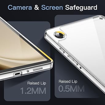 JETech Clear Case for Samsung Galaxy Tab A9 8.7, Anti-Yellowing, Clear