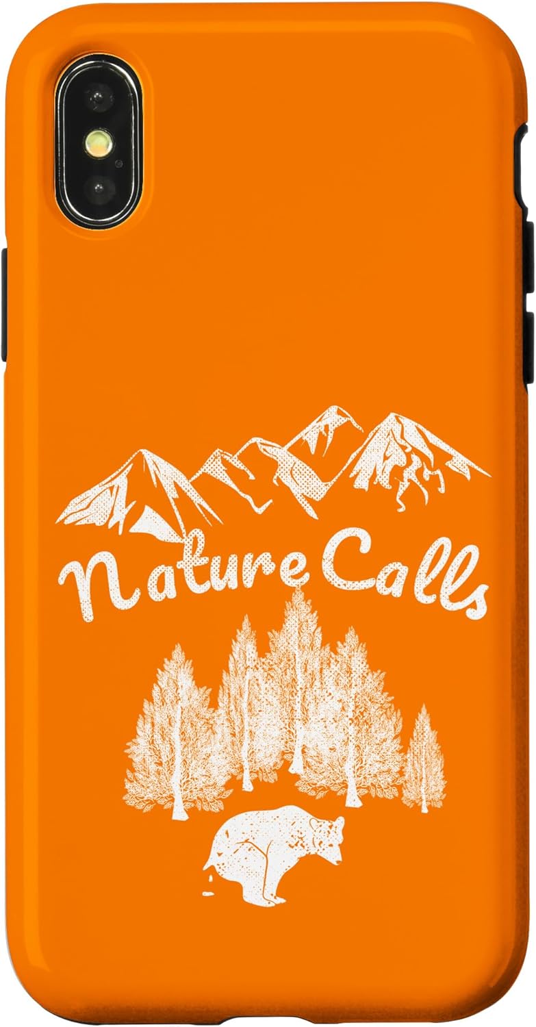 iPhone SE (2020) / 7 / 8 Nature Calls - Pooping Bear Blaze Orange Hunting Accessories Case