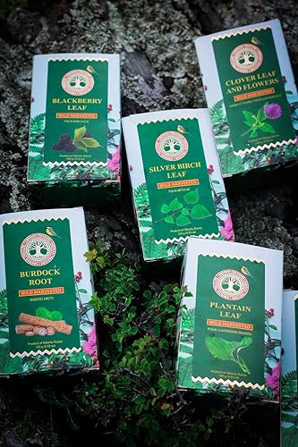 Miniatura 4 de Hoja de mora siberiana, 3.53 oz (100 gramos) - Té de hoja de mora de hierbas (Folia Rubi Caesii)