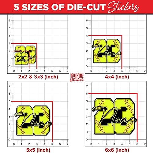 Miniatura 27 de Calcomanía con nombre personalizado, calcomanía de casco de béisbol y sóftbol, calcomanías de vinilo troqueladas para casco duro, laptop, botella