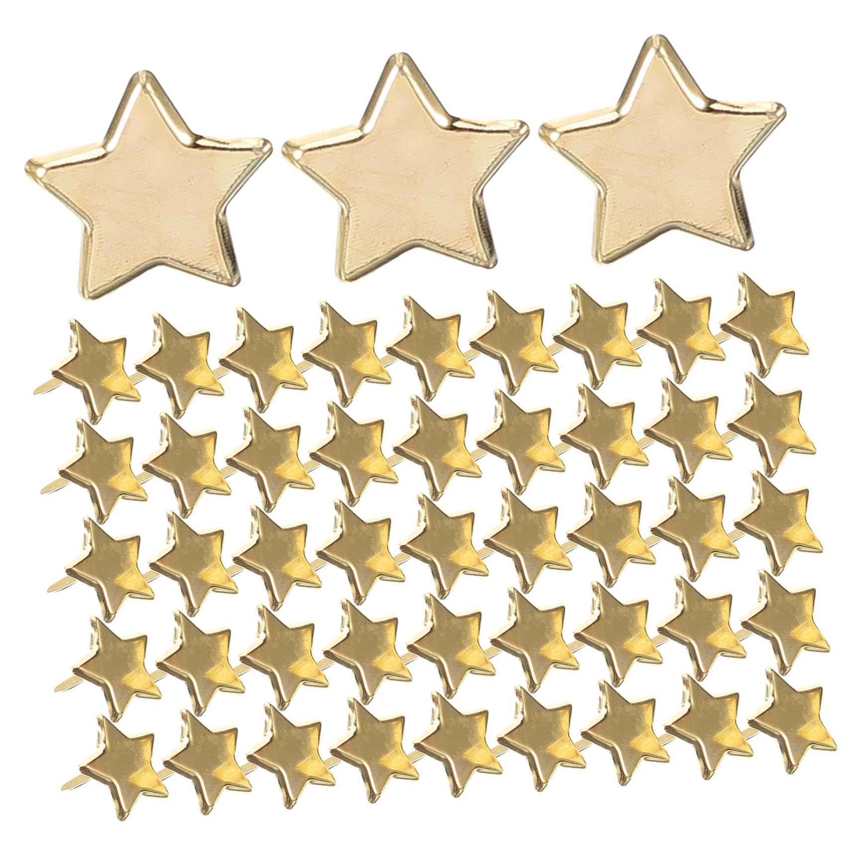 DOITOOL Metal Paper Fasteners Star Brads 50pcs Mini Scrapbook Brads for Handcrafts