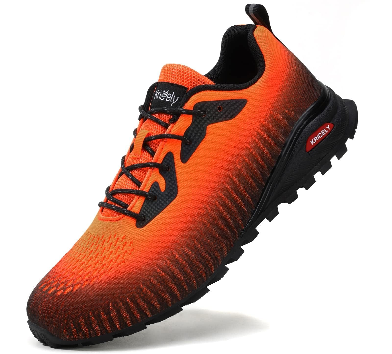 Kricely Scarpe Trail Running Uomo Traspiranti Trekking Arancia 41 | Scarpe leggere e traspiranti, suola resistente, ideali per trail, trekking, fitness, camminate e attività outdoor