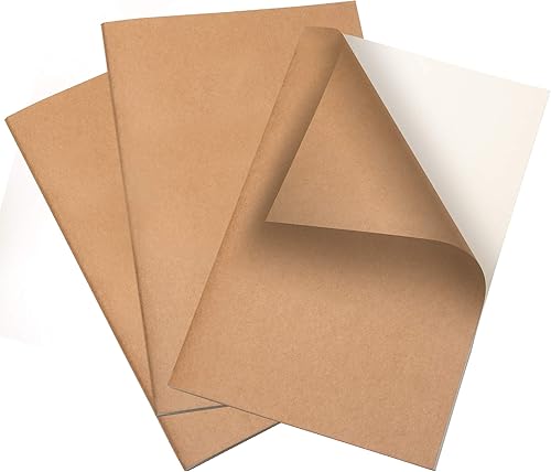 Ancicraft Travelers - Juego de 3 accesorios de repuesto para cuadernos de papel en blanco A5, tamaño estándar, para diario de viaje de cuero, regalo