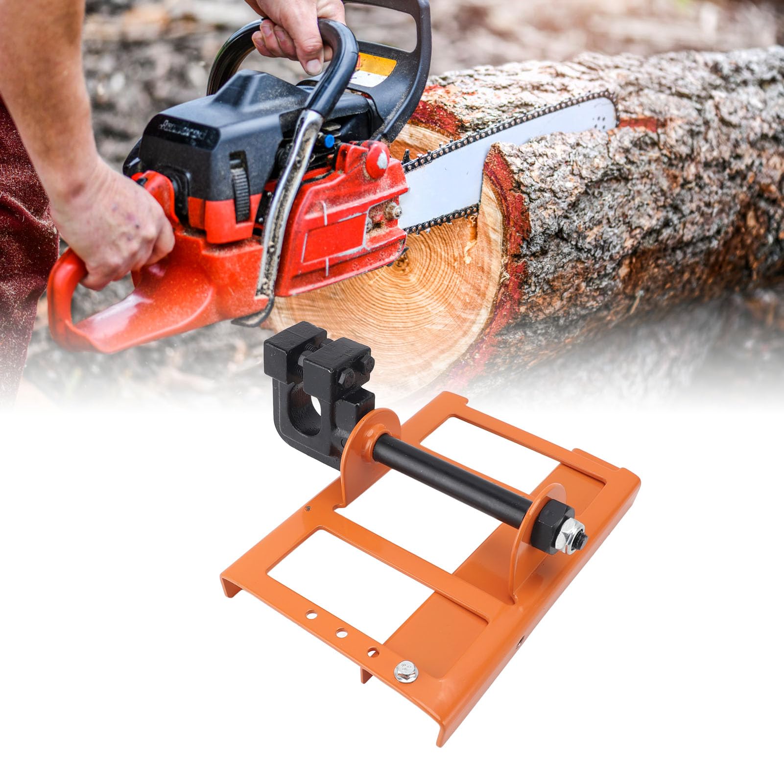 TOPINCN Molino de Motosierra, Molino de Motosierra Vertical Guía de Corte de Madera para Motosierra, Accesorio de Fresado de Madera Mini Aserradero Portátil Accesorio de Motosierra Corte