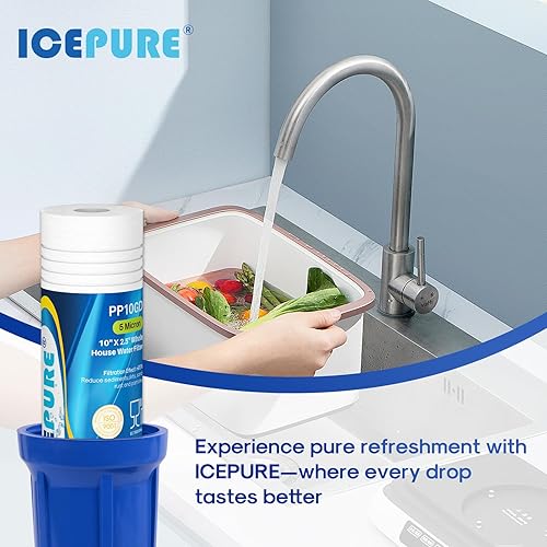 Miniatura 8 de ICEPURE Cartucho de filtro de agua ranurado para sedimentos para toda la casa, de 10 x 2.5 pulgadas, para AO-WH-PREV-R2, AP110, AB-SGR5M, GXWH20S,