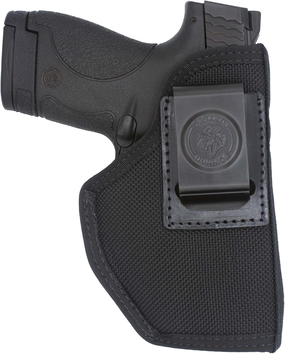 Desantis Super Stealth Gun Holster, Inside The Waistband Holster, Fits Glock 26, 27, Taurus G2S, G2C, G3C, M&P CPT 9/40, Shield 9/40/45, Walther PPS, and PPSM2, Ambidextrous IWB Holster, Black