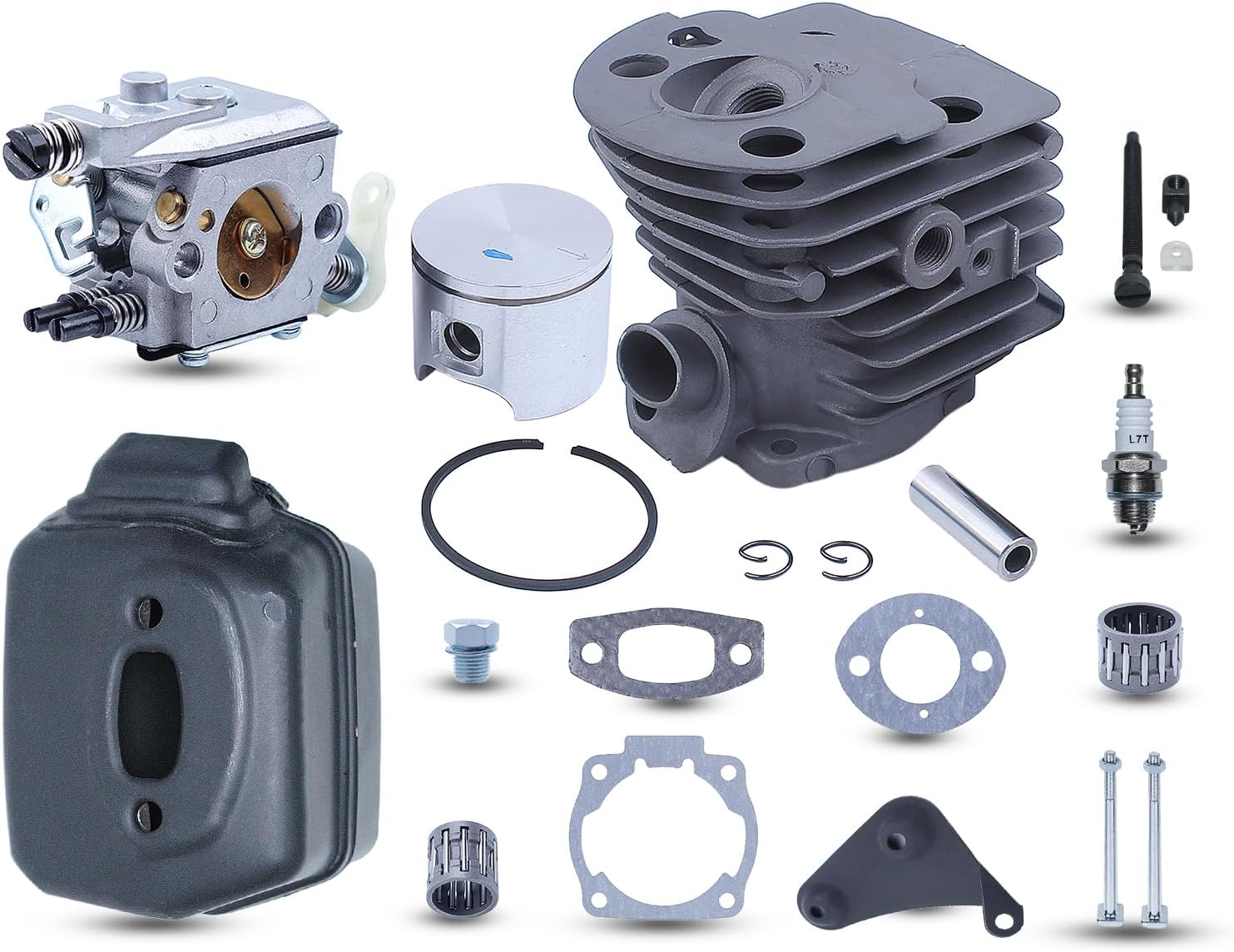 46mm Cylinder Piston Carburetor Muffler Kit For Husqvarna 55 51 Chainsaw Parts