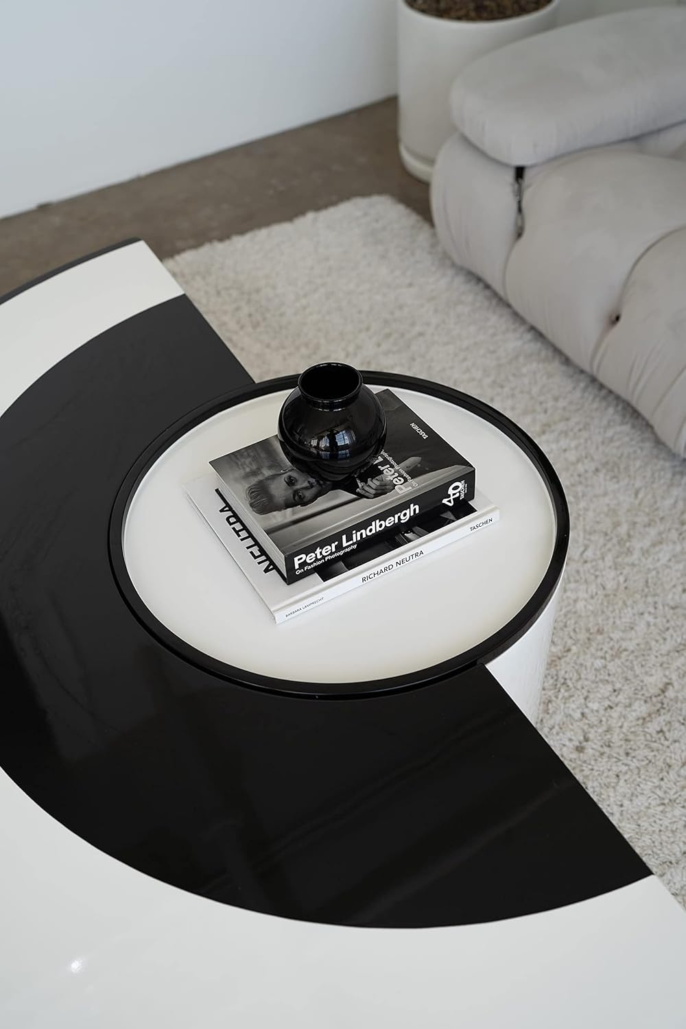 Half Circle Mid Century Space Age Post Modern Statement Coffee Table