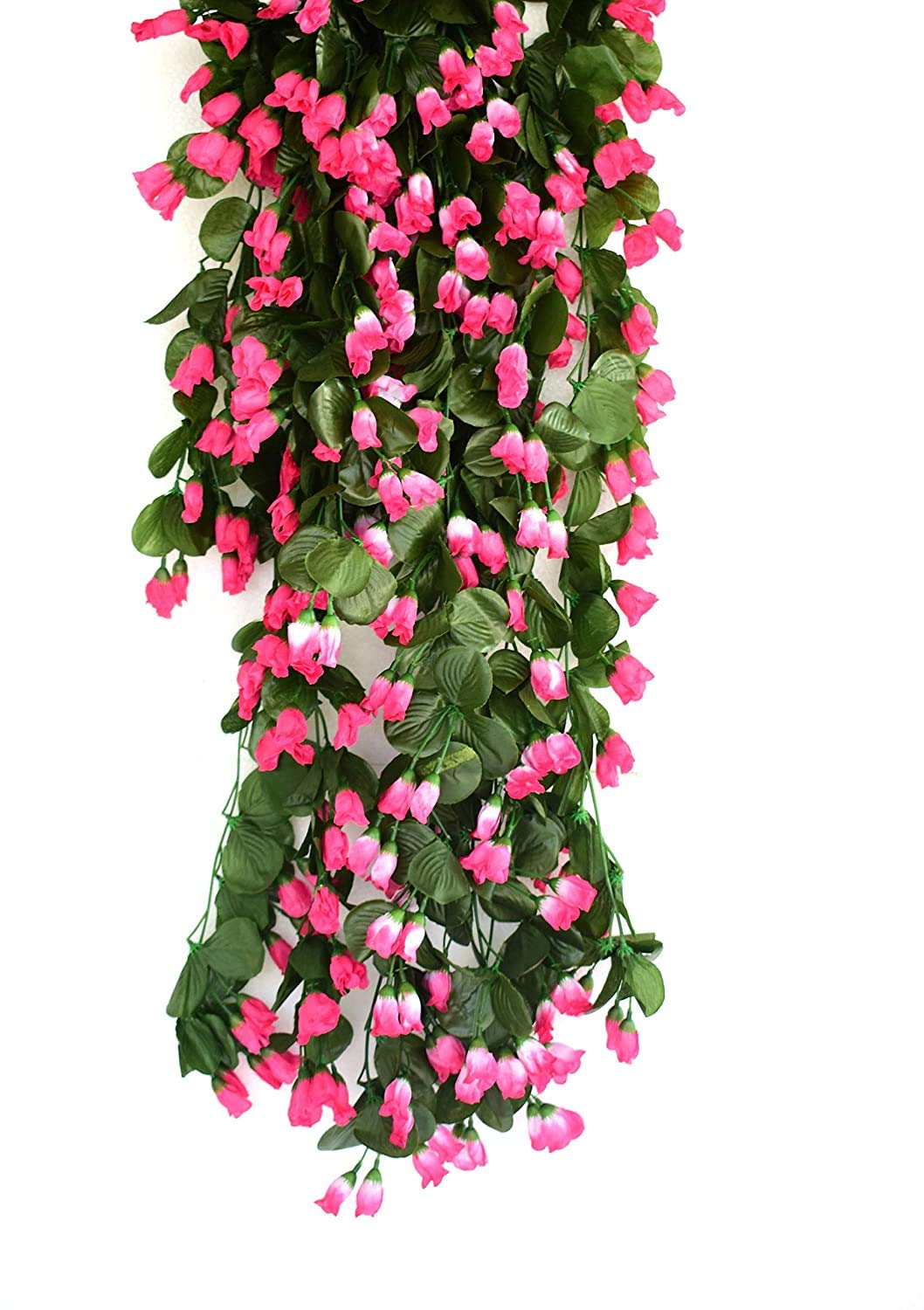 Well Art Gallery Artificial Hanging Rose Orchid Flower Vine for Indoor and Outdoor Decoration Artificial Orchid Flower for Home Office Party Decoration (Set of 1) (Baby Pink)