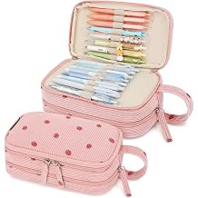 Large Pencil Case Pouch, High Capacity Pencil Bags with Zipper, Cute Corduroy Pencil Pouch with Multiple Pockets, Pen Bag Wide Opening, Pencil Pouch Organizer, Pencil Box for Teen Girls Adults