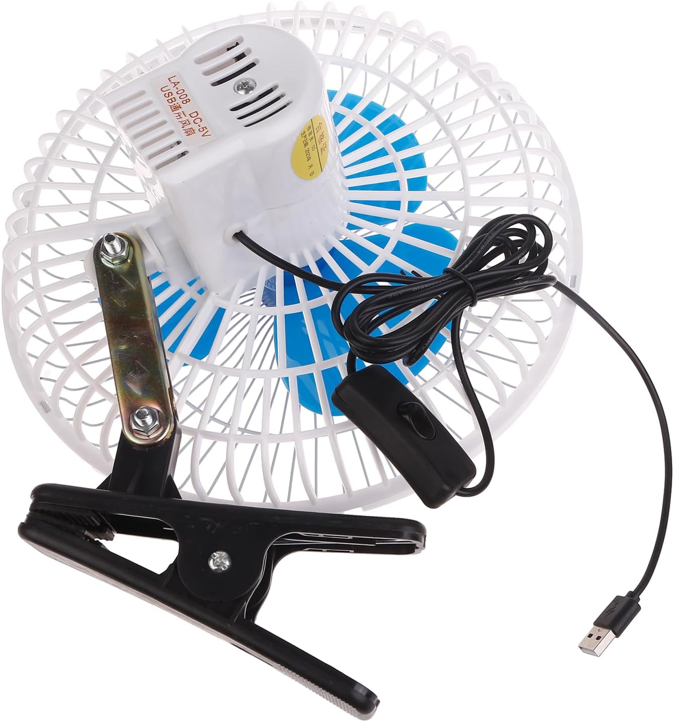 Small Clip On Fan USB Fan Powerful Desktop Table Fan Clip USB Desk Fan with Clamp Quiet Oscillating Fan for Car