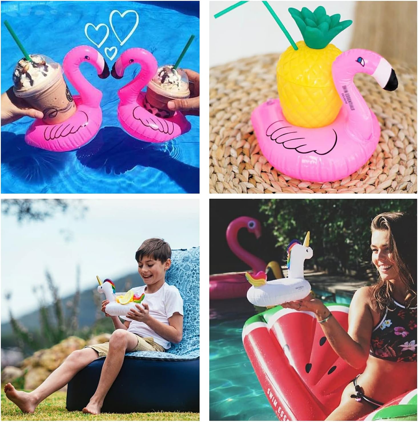 GiantGo 11 Pieces Inflatable Cup Holders for Hot Tub Floating Drink