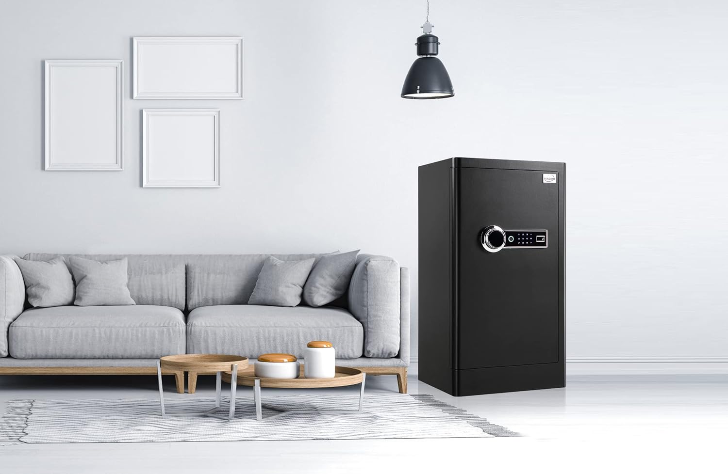 Tenamic Deluxe Biometric Fingerprint Safe Box Smart Touch Screen Fireproof Safe for Home Office Hotel 5.1 Cubic Feet