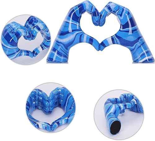 Miniatura 8 de DOVDOV Decoración de corazón de mano, estatua de mano de corazón, escultura de dedo de amor, decoración de boda, adecuada para estantería, mesa