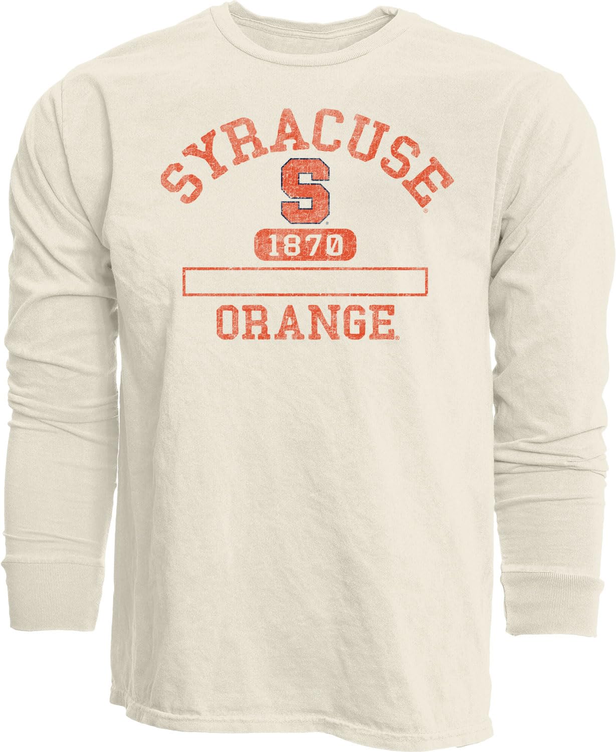 Blue 84 NCAA Officially Licensed Long Sleeve T-Shirt Ivory Dyed Ringspun