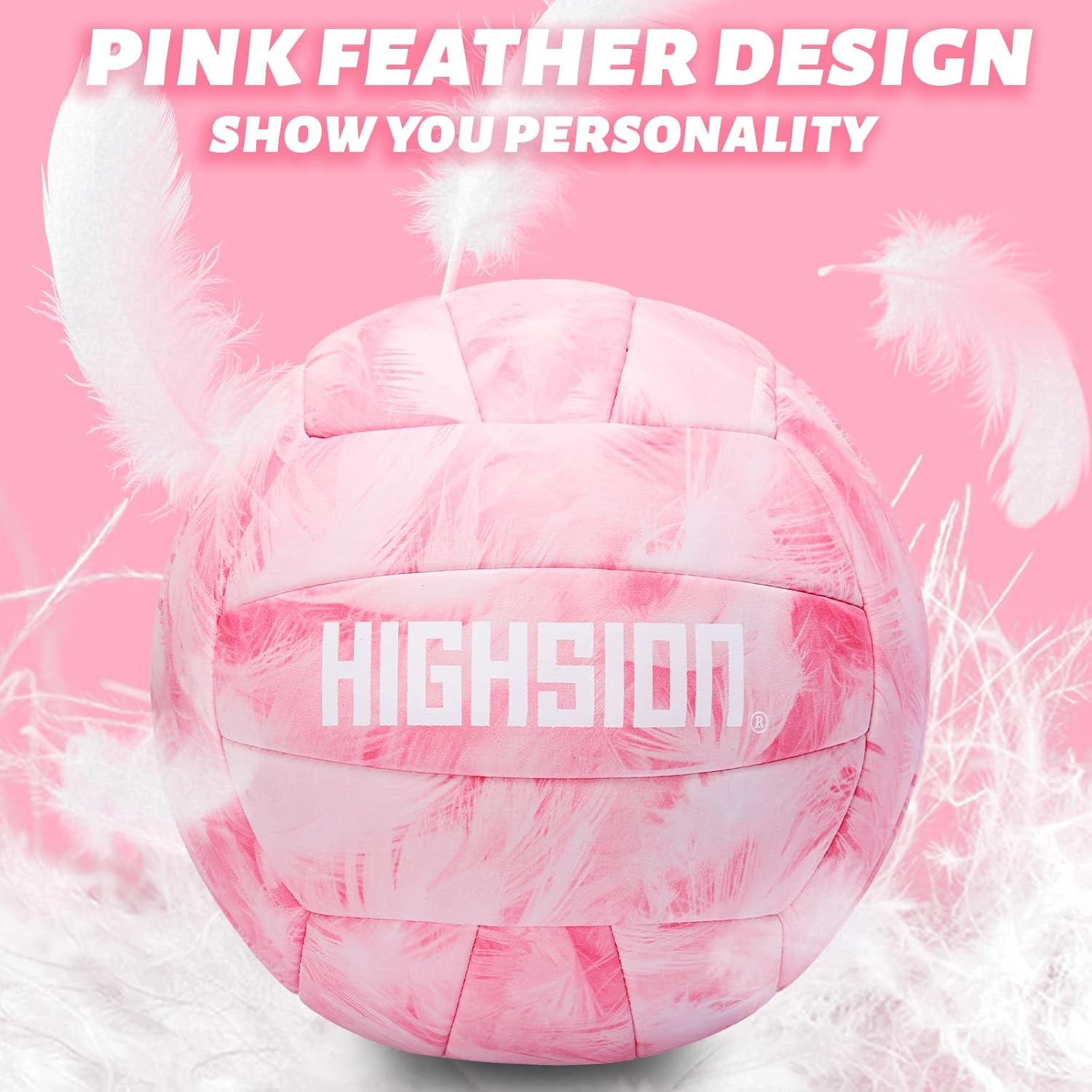 Soft Touch PU Leather Volleyball Official Size 5 Thickened Durable Indoor Outdoor Waterproof Volleyball for Teen Girls Kids Team Beginners Beach, Pool, Gym Training & Games(Deflated,With Pump)