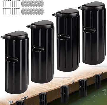 Boat Dock Bumpers,Dock Bumpers Fenders Marine-Grade Straight Edge & Side | Dock Fender Guards,Boat Dock Bumpers Inflatable Vertical Dock Protection, UV-Resistant, Includes Mounting Hardware