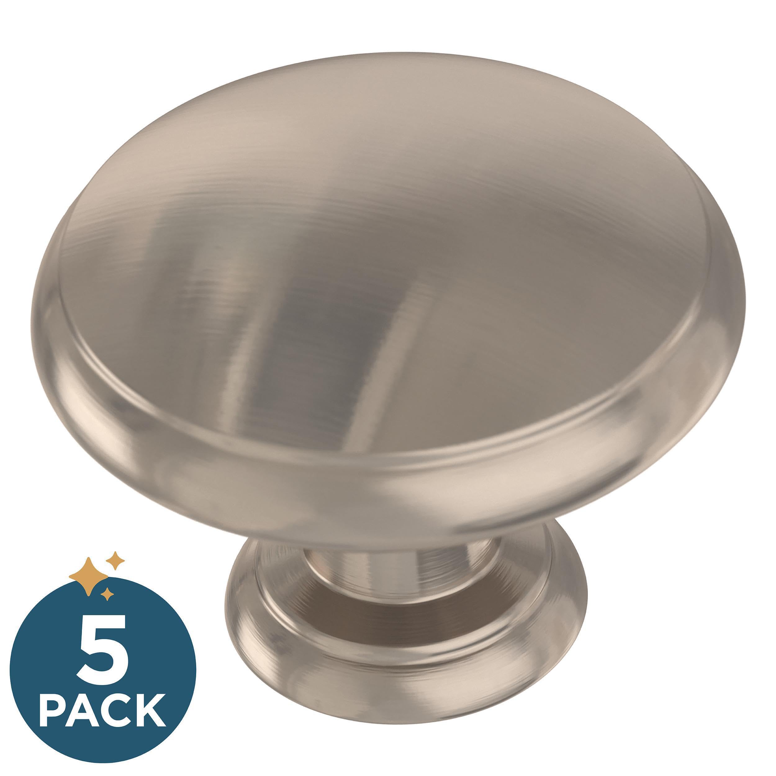 Franklin Brass P35597K-SN-B2 Round Ringed Cabinet Knob 1-1/4 in. (32 mm), Satin Nickel, 5-Pack - Image 2