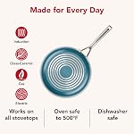 KitchenAid - Ensemble de produits de cuisine, pots antiadhésifs à induction en céramique anodisée dure et poêles avec casseroles, poêles, marmites et lides (Agave, 9-Piece)