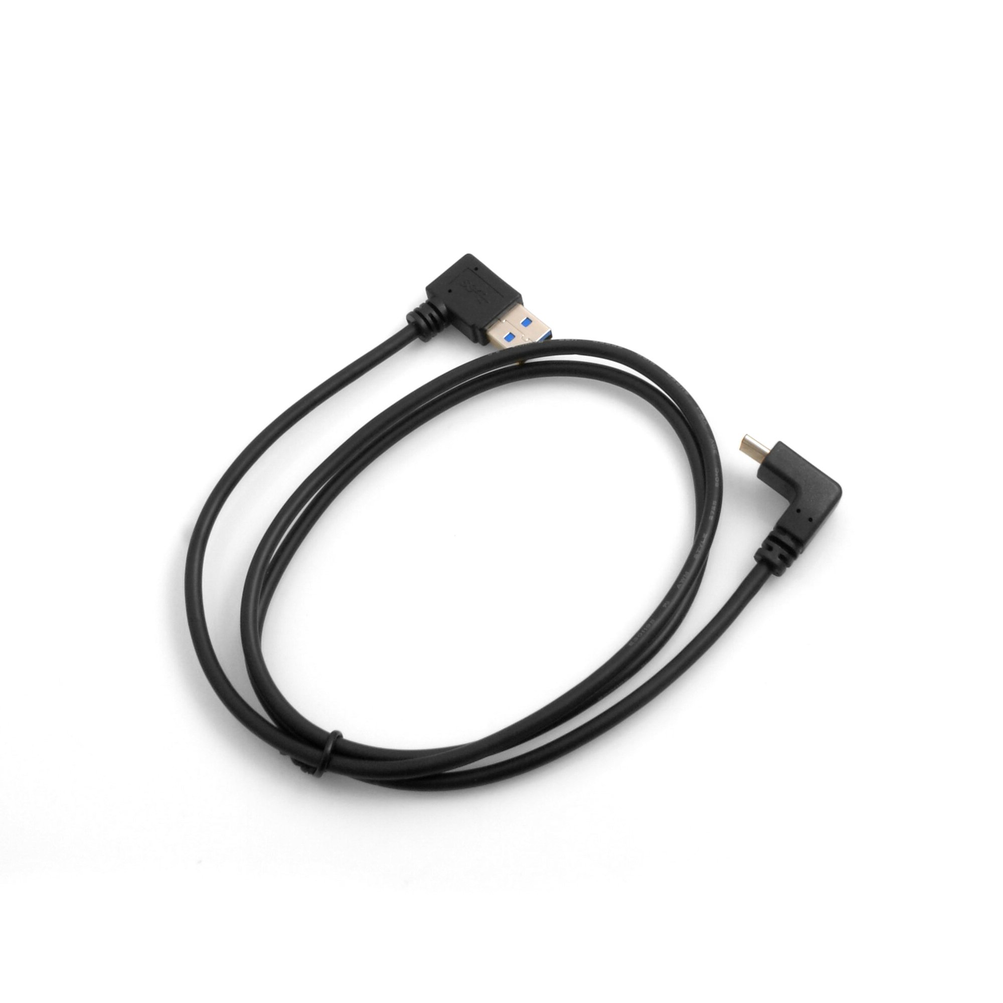 USB-C Auf USB-A Adapterkabel 98 Cm – 90° Gewinkelt, USB 3.1, Für Optimale Kabelführung
