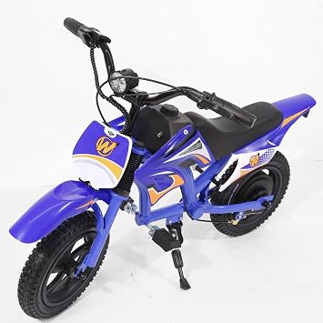 windseeker Kids Electric MotorcycleBlue | 12" Brushless Motor,3-Speed Modes and LED Lights | UL2272 Certified | 10 MPH,2-Hour Ride Time for Ages 3-8