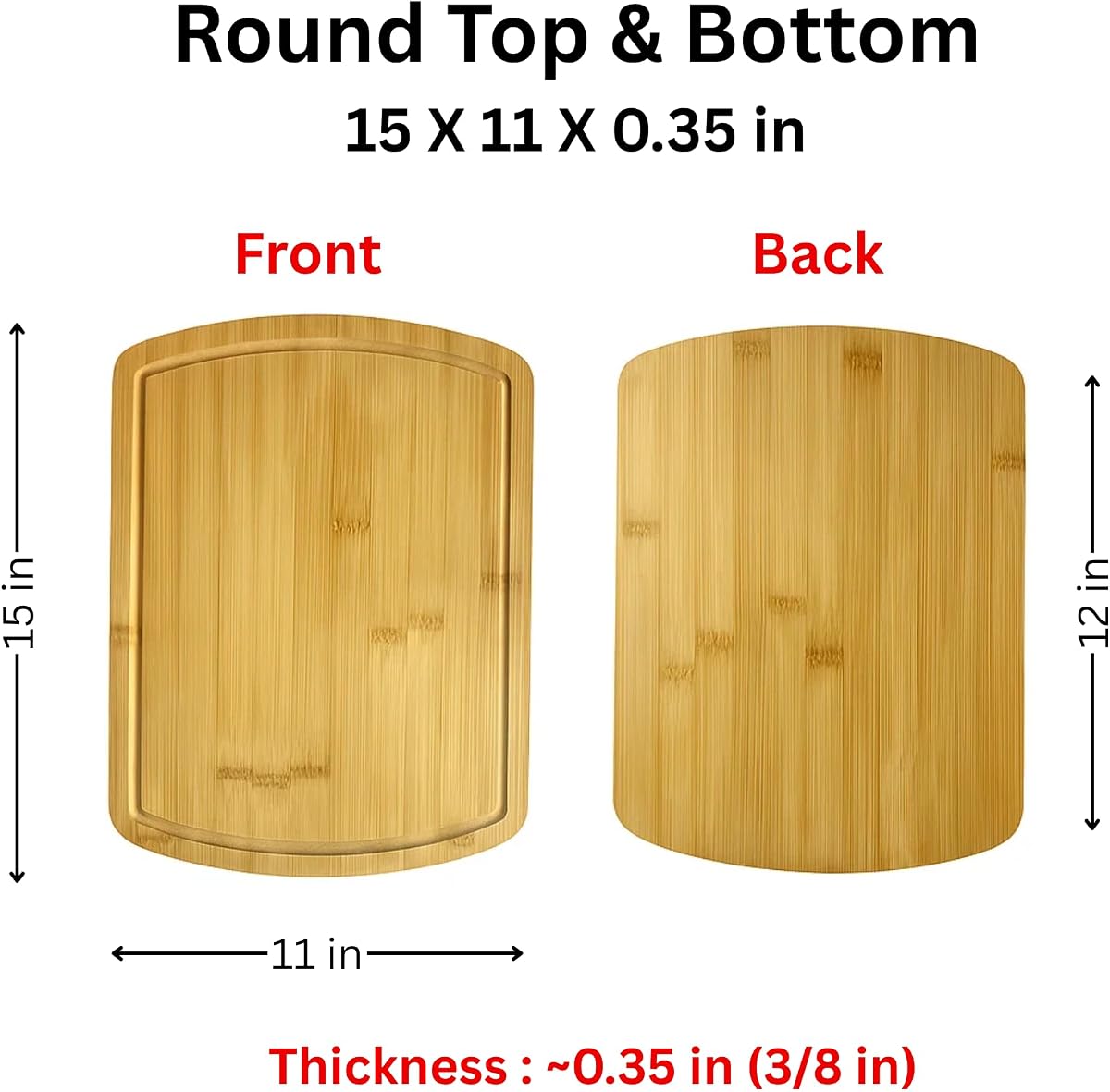TropiClean Bamboo Cutting Board with Juice Groove - 15x11 inches - Made from Moso Bamboo (Regenerative Source) view 2
