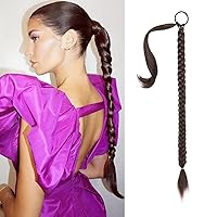Vista 16 de SEIKEA Extensión de Cola de Caballo Larga DIY Trenzada con Banda para el Cabello, Extensiones de Cabello Liso Envolvente, Postizo Sintético Suave