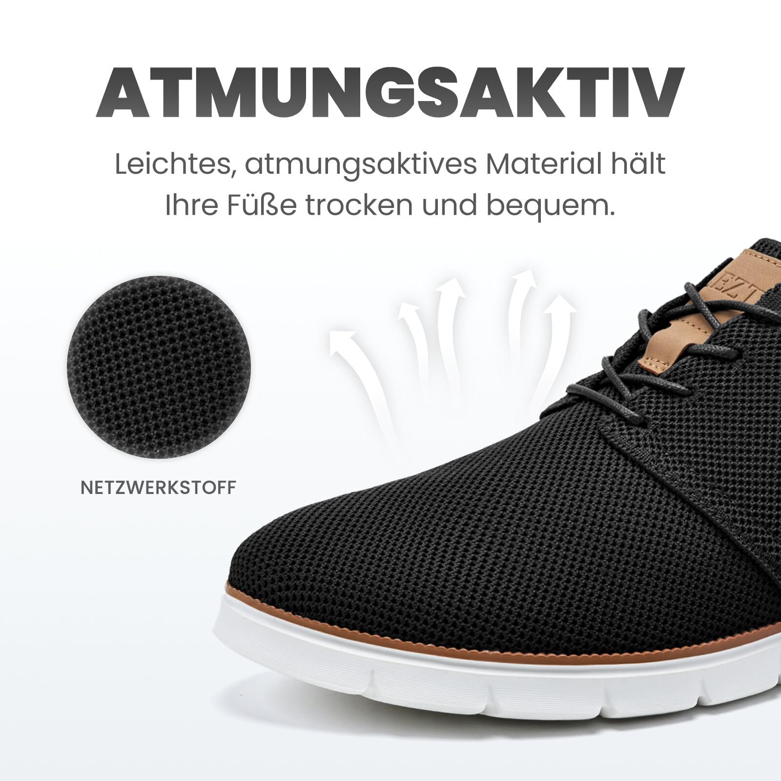 LEZTA Zapatos de Cordones para Hombre Oxfords Clásicos Zapatillas de Vestir Malla Transpirable Cómodos para Boda Negocios Viaje y Ocio
