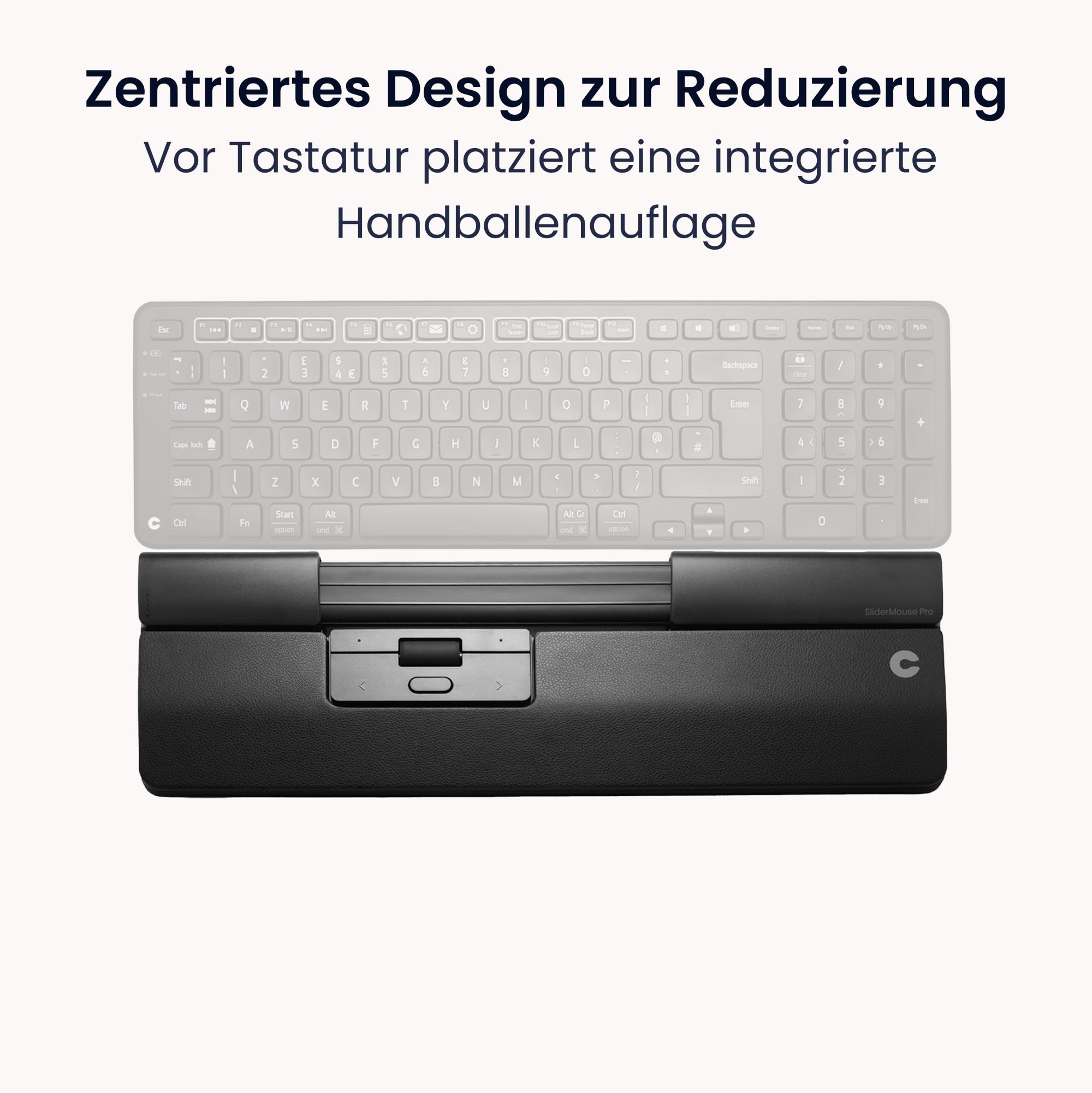 Contour Design SliderMouse Pro Souris de Bureau Ergonomique pour réduire la Tension du Poignet, de l'épaule et de l'avant-Bras | Conçue pour la productivité Plug & Play PC - sans Fil - Slim