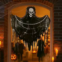 Balão Halloween Foil Gigante 3D e Cartelado (Caveira Acorrentada)