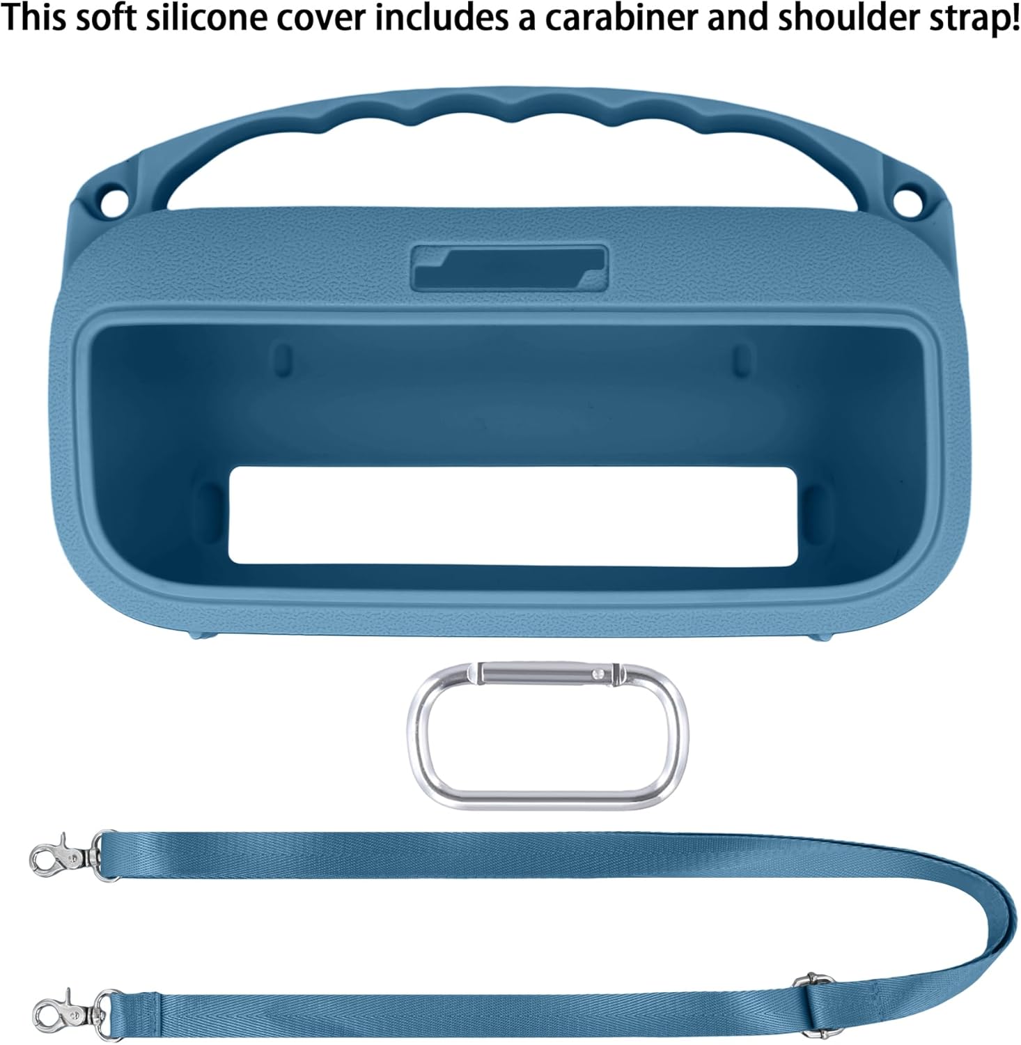 co2CREA Soft Silicone Case Replacement for Bose New SoundLink Flex 2nd Gen Bluetooth Portable Speaker (Silicone Case, Blue Case) - Image 2