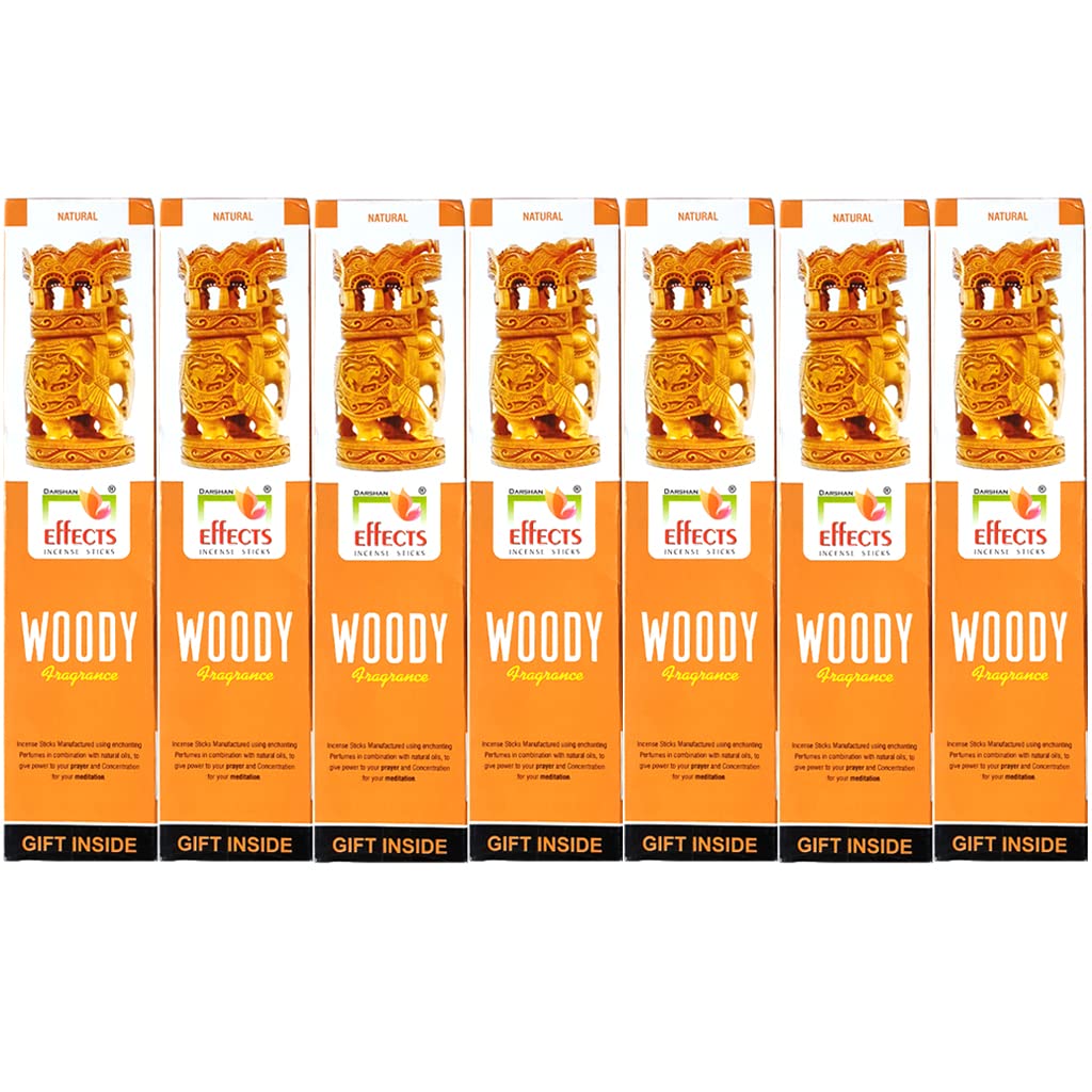 Darshan Incense Woody Fragrance Incense Sticks Agarbatti Pack of 7