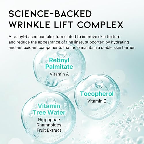 Miniatura 6 de Suero de retinol coreano para antienvejecimiento y arrugas, suero de noche de vitamina A reafirmante para cara, 1.69 onzas líquidas