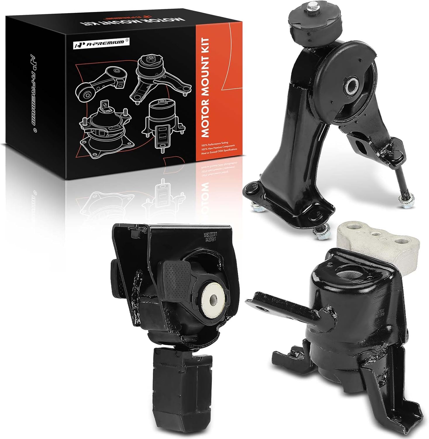 A-Premium 3PCS Engine Motor Mount Kit Compatible with Toyota Corolla 2014-2019 1.8L, Manual Transmission