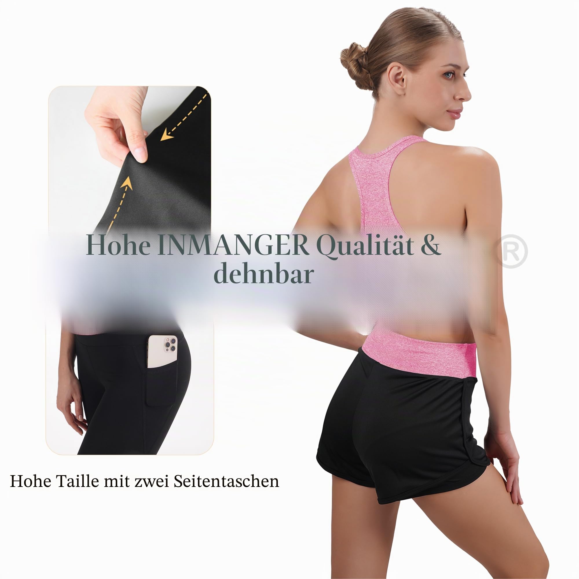 Inmarces 5 Stück Sport Set Damen Sportbekleidung Yoga Set Trainingsanzug Jogging Gym Pilates Sport Outfit Damen Set