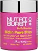 Nutriburst Biotin Power Plus - Biotin 2500mcg Liposomal Vitamin C لشعر صحي وبشرة متوهجة - بنكهة الفراولة - 60 قطعة حلوى جيلاتينية تكفي لمدة شهر - مناسبة للنباتيين