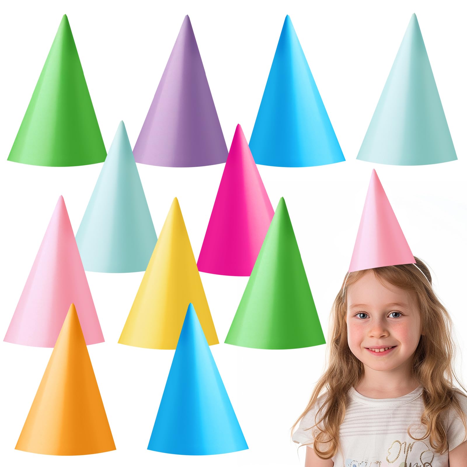 Cone Colorful Cap For Happy Birthday Party. Vector Illustration Of Kids Paper Hat For Carnival Cartoon Funny Festive 2pwdwkm