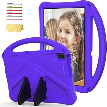 Kids Case for Lenovo Tab E10 Tablet 10.1" TB-X104F,for Lenovo Tab 4 10 TB-X304F/TB-X304N/Tab 4 10 Plus TB-X704F/TB-X704N/TB-X704L/TB-X704V with Handle Kickstand EVA Foam Cover, Purple