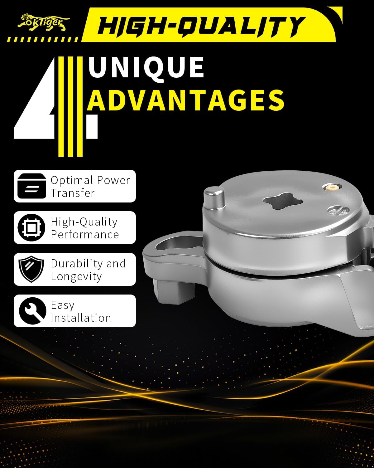 Oktiger 39106 Belt Tensioner Assembly with Pulley Fit for Toyota Camry 2012-2017, for RAV4 Sienna Highlander Venza, for Lexus NX300h 2015-2021, for Scion Tc 2011-2016, Replace # 166200V020