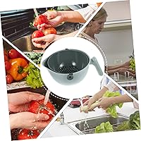 Vista 9 de Cuenco colador de cocina doble con asa para un lavado eficiente de frutas y verduras, material PP ABS de grado alimenticio, fácil de usar, olor