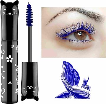 Blue Lash Extensions Mascara Makeup, Voluminous, Original Volume Building, Waterproof, Quick Drying, Eyelashes, Curls, Long, Eyelashes, Parties, Stage