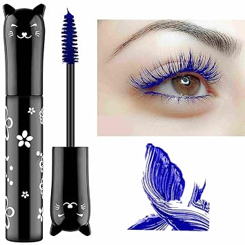 Blue Lashes Extensions Mascara Makeup Voluminous Original Volume Building Waterproof Fast Dry Eyelashes Curling Lengthening Eye Lashes Party Stage Use