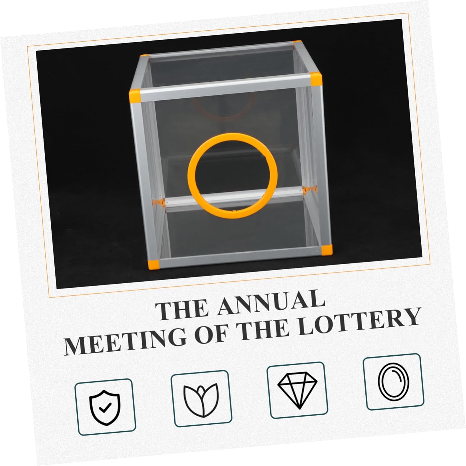 Transparent Raffle Box Multi Functional Donation Money Case Ballot Clear Box for Weddings Fundraising and Annual Meetings Easy Ticket Storage